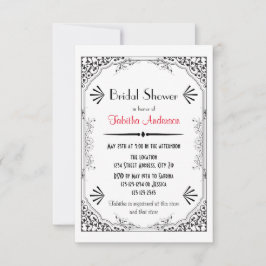 Roaring 20s - 3x5 Bridal Dusche Einladung