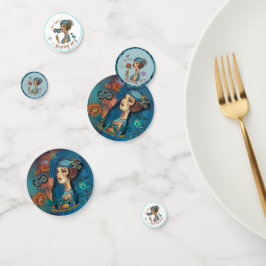 Roaring 20's Art Deco Blue Konfetti