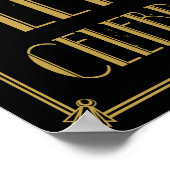 Roaring 20's Art Deco Feiern wir das Party Poster (Ecke)