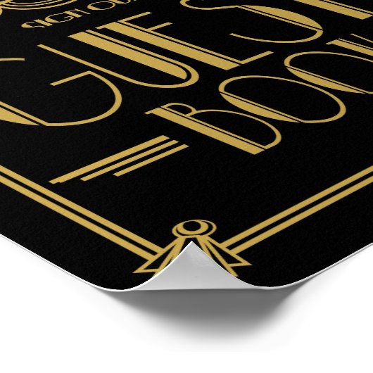 Roaring 20's Art Deco Gatsby Gästebuch Print (Ecke)