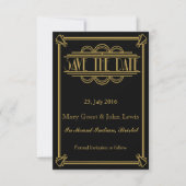 Roaring 20's Art Deco Gatsby Save the Date (Vorderseite)