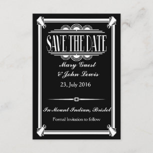 Roaring 20's Art Deco Gatsby Save The Date