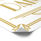 Roaring 20's Art Deco Tanz Hochzeitsfeier Druck Poster (Ecke)