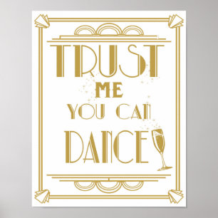 Roaring 20's Art Deco Tanz Hochzeitsfeier Druck Poster