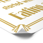 Roaring 20's Art Deko Wedding Alcohol Bar print (Ecke)