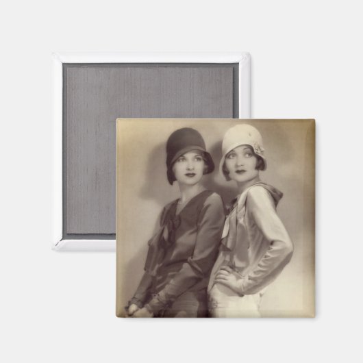 Roaring 20's Besties Flapper Magnet (Vorderseite/Rückseite)