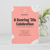 Roaring ’20s Celebration Einladung (Stehend Vorderseite)