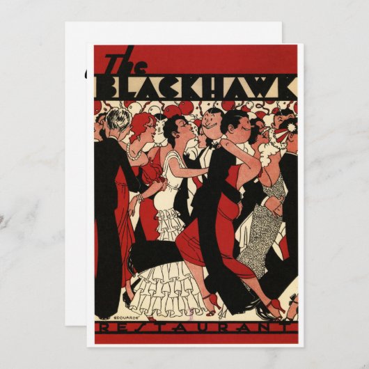 Roaring 20s einladung (Vorne/Hinten)