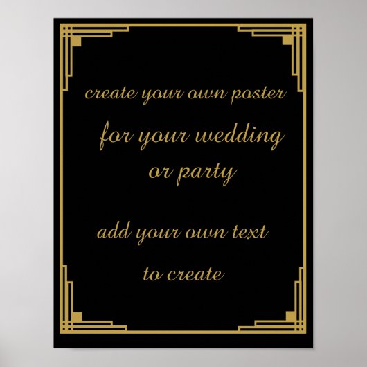 Roaring 20's Erstellen Sie Ihr eigenes Plakatzeich Poster (Vorne)