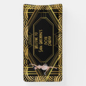 Roaring 20's Flapper 20 Great Gatsby 1920 Banner (Vertikal)