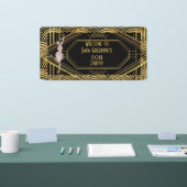 Roaring 20's Flapper 20 Great Gatsby 1920 Banner (Messe)