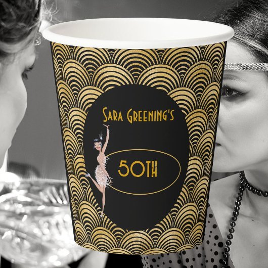 Roaring 20's Flapper 20 Great Gatsby 1920 Pappbecher