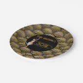 Roaring 20's Flapper 20 Great Gatsby 1920 Pappteller (Schrägansicht)