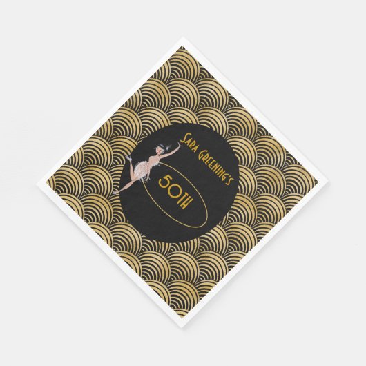 Roaring 20's Flapper 20 Great Gatsby 1920 Serviette (Ecke)