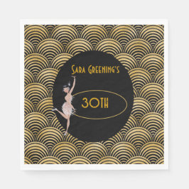 Roaring 20's Flapper 20 Great Gatsby 1920 Serviette