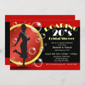 Roaring 20's Flapper Girl Bridal Dusche Einladung (Vorne/Hinten)