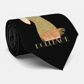 Roaring 20's Flapper Gold Glitzer Dollface Krawatte (Gerollt)