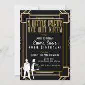 Roaring 20's Flapper Party Geburtstagseinladung Einladung (Vorderseite)
