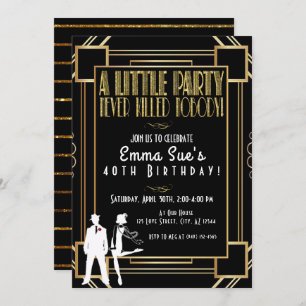 Roaring 20's Flapper Party Geburtstagseinladung Einladung