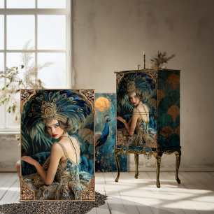 Roaring 20's, Gatsby Flapper, Schönheitsportrait Seidenpapier