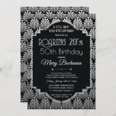 Roaring 20s Geburtstagseinladung Einladung (Vorne/Hinten)