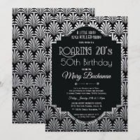 Roaring 20s Geburtstagseinladung