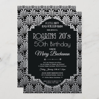 Roaring 20s Geburtstagseinladung Einladung