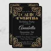 Roaring 20s Great Gatsby Theme Party Einladung (Vorne/Hinten)