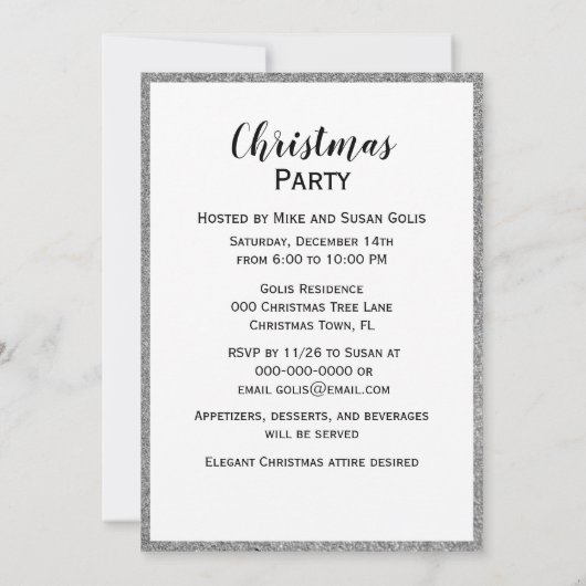 Roaring 20s Holiday Flapper Christmas Party Einladung (Rückseite)