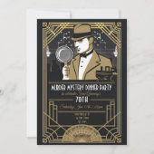 Roaring 20's Murder Mystery Dinner Party Einladung (Vorderseite)