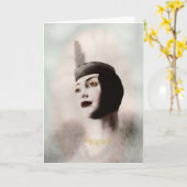 Roaring 20's Note Card Karte (Gelbe Blume)