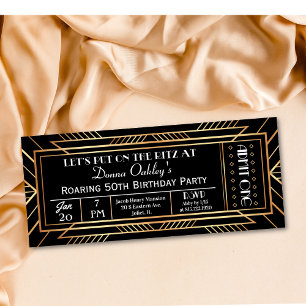 Roaring 20's Party Ticket Einladung