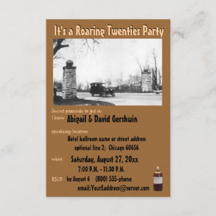 Roaring 20's Prohibition Theme Einladung