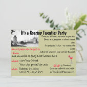 Roaring 20ties Speakeasy Theme Party Einladung (Stehend Vorderseite)