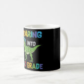 Roaring 2. Klasse Back School T rex Dinosaur Kinde Kaffeetasse (VorderseiteRechts)
