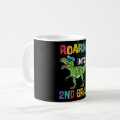 Roaring 2. Klasse Back School T rex Dinosaur Kinde Kaffeetasse (Vorderseite Links)
