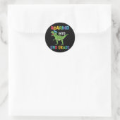 Roaring 2. Klasse Back School T rex Dinosaur Kinde Runder Aufkleber (Tasche)