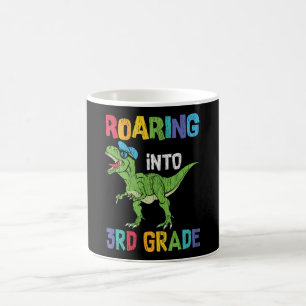 Roaring 3. Klasse Back School T rex Dinosaur Kinde Kaffeetasse