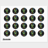 Roaring 3. Klasse Back School T rex Dinosaur Kinde Runder Aufkleber (Blatt)