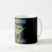 Roaring 4. Klasse Back School T rex Dinosaur Kinde Kaffeetasse (VorderseiteRechts)