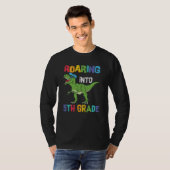 Roaring 5th Grade Back School T rex Dinosaur Kinde T-Shirt (Vorne ganz)