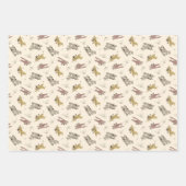 Roaring Art Deco Bi-Flugzeug - rot-gelbes Muster. Geschenkpapier Set (Vorderseite 3)