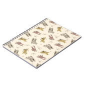 Roaring Art Deco Bi-Flugzeug - rot-gelbes Muster. Notizblock (Linke Seite)