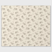 Roaring Art Deco Bi-Flugzeug - Skizzenmuster. Geschenkpapier (Flach)