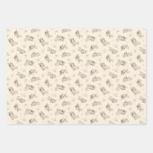 Roaring Art Deco Bi-Flugzeug - Skizzenmuster. Geschenkpapier Set (Vorderseite 3)