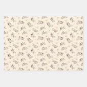 Roaring Art Deco Bi-Flugzeug - Skizzenmuster. Geschenkpapier Set (Vorderseite 2)