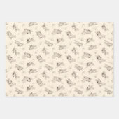 Roaring Art Deco Bi-Flugzeug - Skizzenmuster. Geschenkpapier Set (Vorderseite)