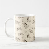 Roaring Art Deco Bi-Flugzeug - Skizzenmuster. Kaffeetasse (Links)