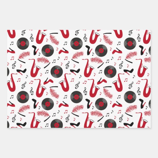 Roaring Art Deco Wrapping Paper der 1920er Jahre Geschenkpapier Set (Vorderseite)