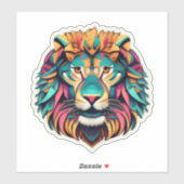Roaring Artistry Lion Sticker Collection (Blatt)